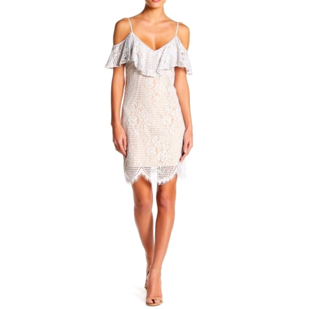WAYF Off Shoulder Lace Dress